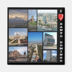 DO-Dominican Republic Santo Domingo-I Love Collage Magnet