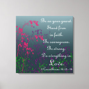 Do everything in love bible verse encouragement canvas print