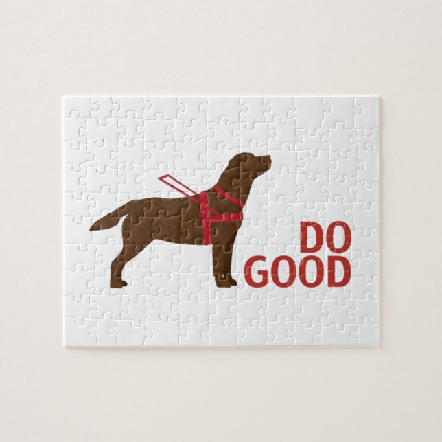 Do Good - Service Dog - Chocolate Lab Jigsaw Puzzle (Horizontal)