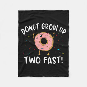 Do Grow Up Two Fast Funny 2nd Birthday Pun Quote Fleece Blanket