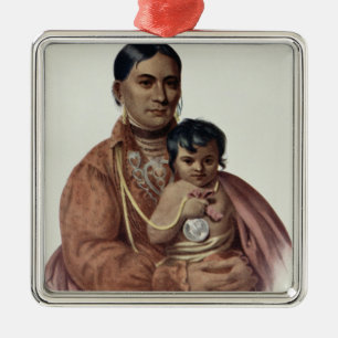Do-Hon-Go, an Osage Woman Metal Ornament