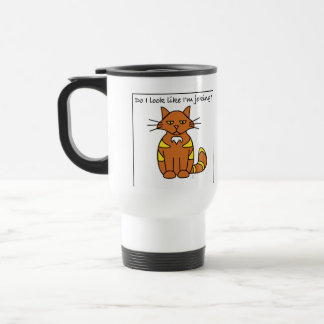 Do I Look Like I'm Joking cartoon cat mug