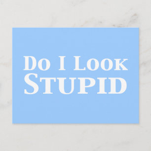 Do I Look Stupid Gifts Postcard
