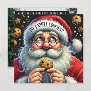 Do I smell cookies Santa Holiday Card
