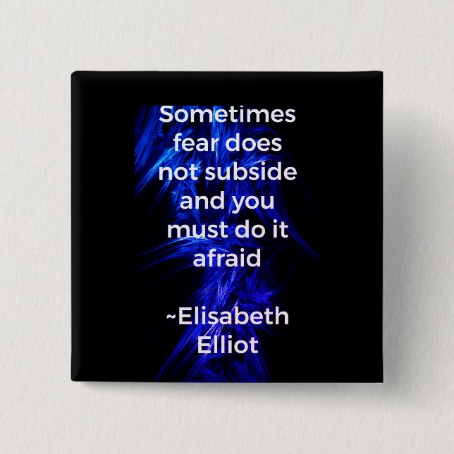 Do It Afraid 2 Inch Square Button (Front)