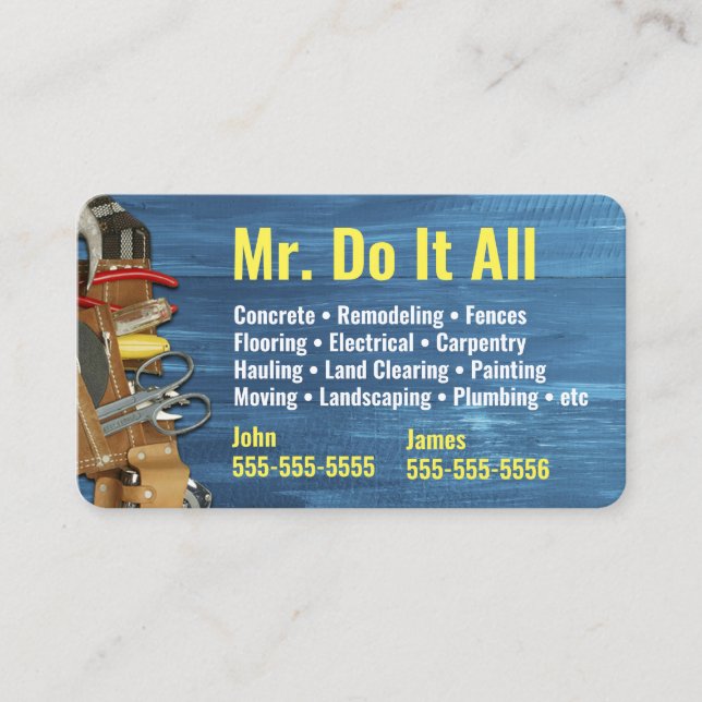Do It All Handyman Business Card (Front)