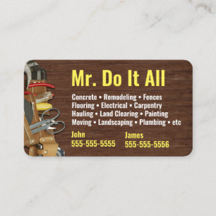 Do It All Handyman Business Card