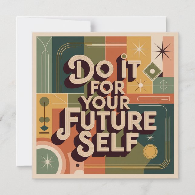 Do It For Your Future Self Magnetic Invitation (Front)