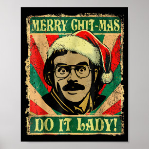 Do It Funny Chit-mas Christmas Santa Hat Poster