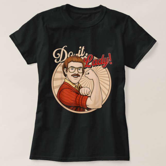 Do It Lady Funny Retro Encouragement Shirt (Design Front)