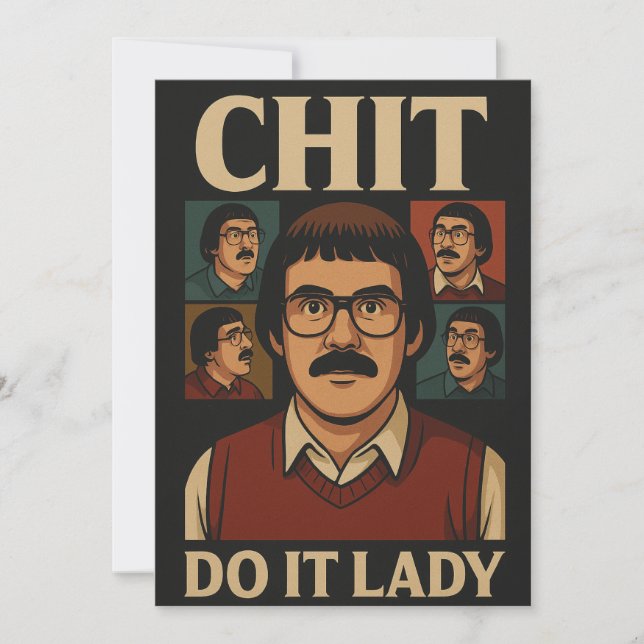 Do It Lady Meme – Funny Retro Quote Design Invitation (Front)