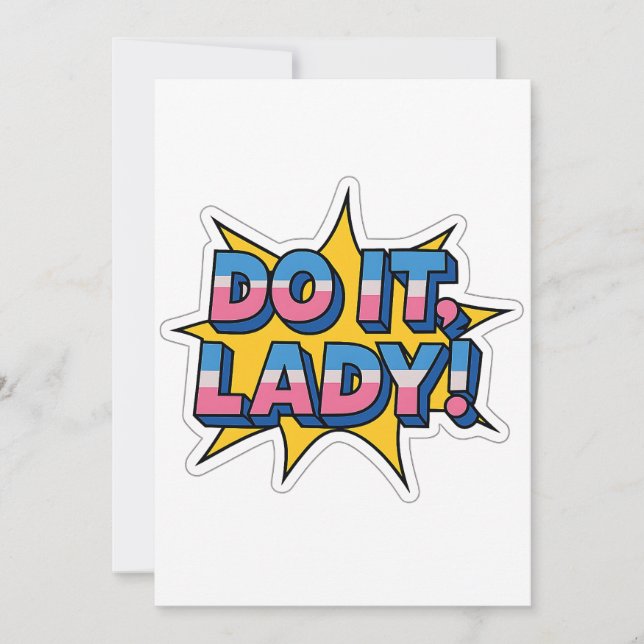 Do It Lady Meme – Funny Retro Quote Design Invitation (Front)
