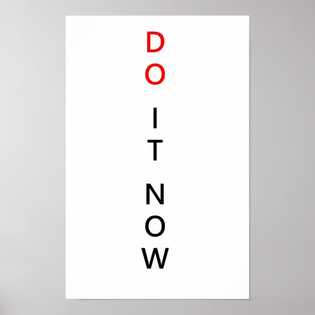 Do it now poster (Front)