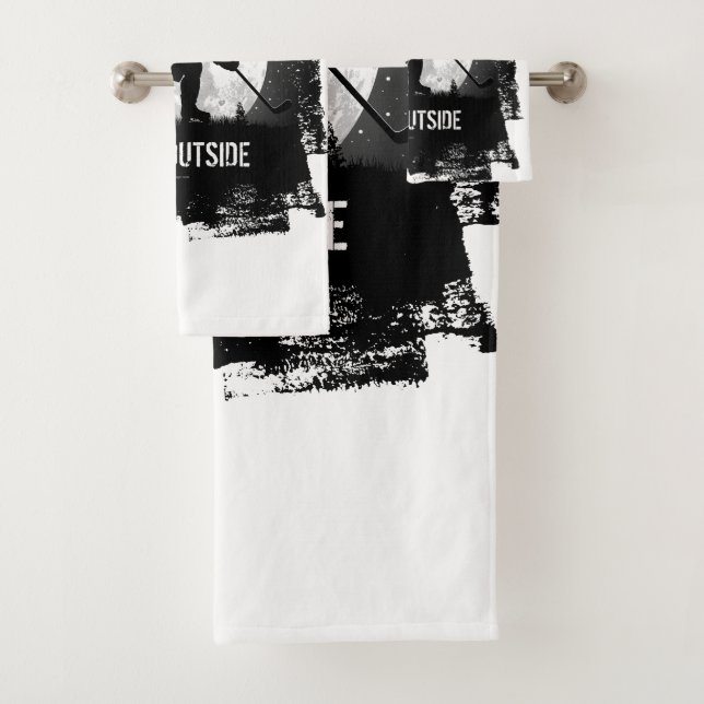 Do It Outside (hockey) Bath Towel Set (Insitu)