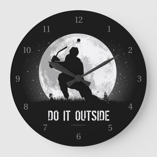 Do It Outside (Hockey) Large Clock (Front)