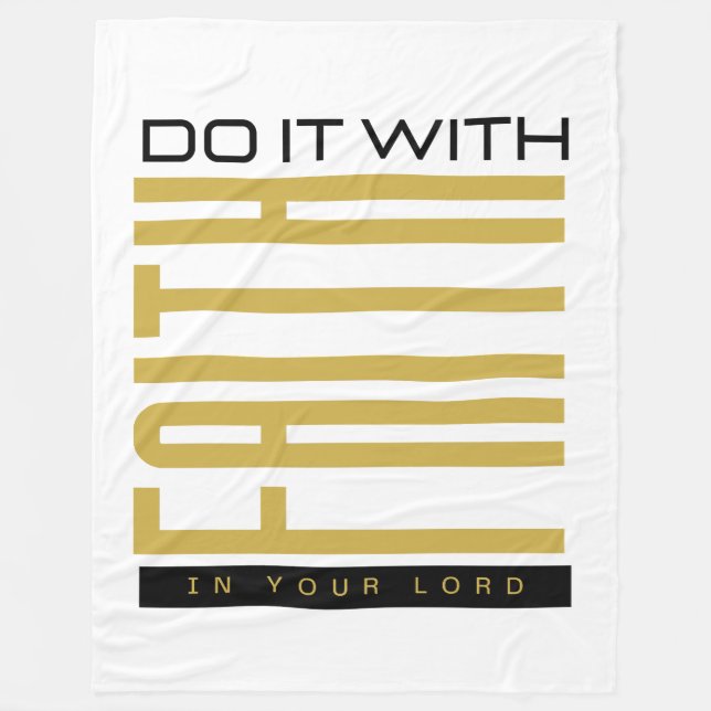 Do It With Faith Biblical Fleece Blanket (Front)