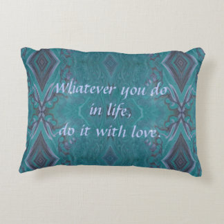 "Do it with Love" Acrylic Pour Inspired Accent Pillow