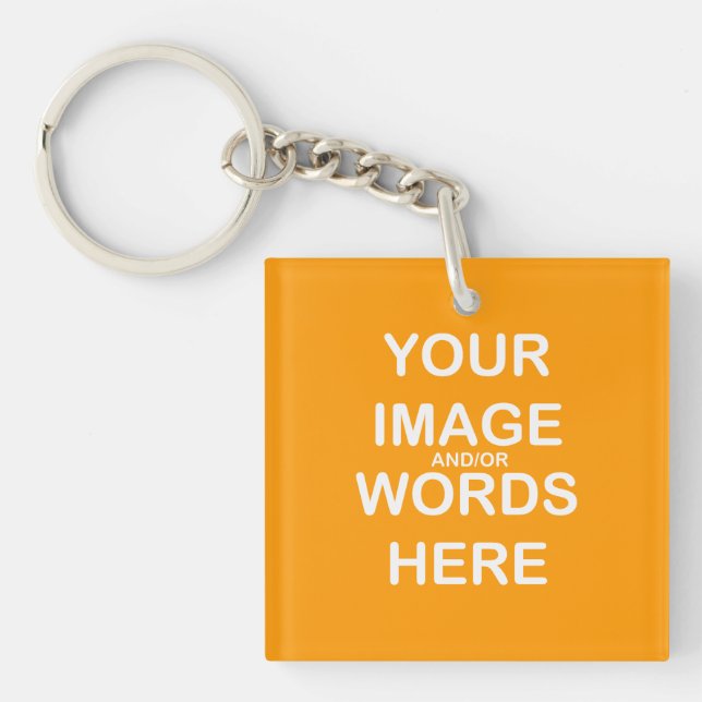 Do It Yourself ~ 1 Side Acrylic Keychain Square (Front)