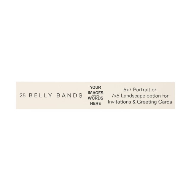 Do It Yourself - 25 Belly Bands for Invitations Invitation Belly Band (Flat)
