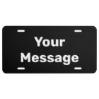 Do It Yourself Black License Plate