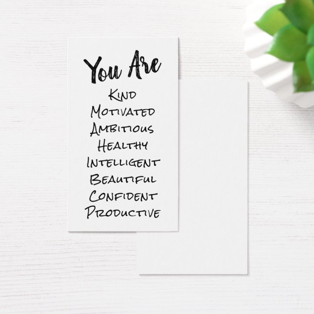 do-it-yourself Cartes d'Affirmation Listant Les Qu (Bureau)