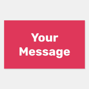 Do It Yourself Crimson and White Text Template Sticker