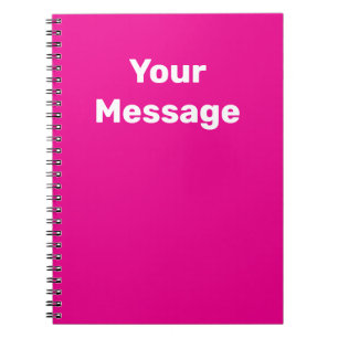 Do It Yourself Dark Pink White Name Text Template Notebook