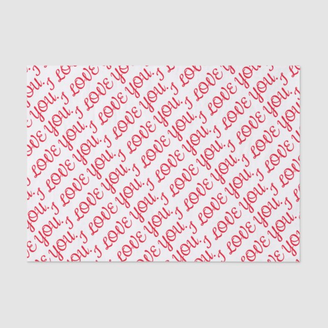 do-it-yourself JE T'AIME. Papier Mousseline (Recto)