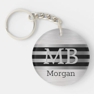 do-it-yourself Monogramme/Nom Bk/Silver Stripes Br