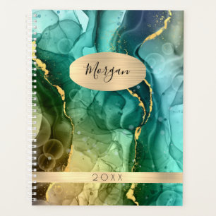 do-it-yourself Nom et Date, Turquoise et Gold Enk 