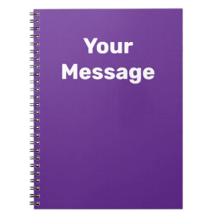 Do It Yourself Purple and White Name Text Template Notebook
