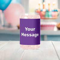 Do It Yourself Royal Purple & White Text Template 