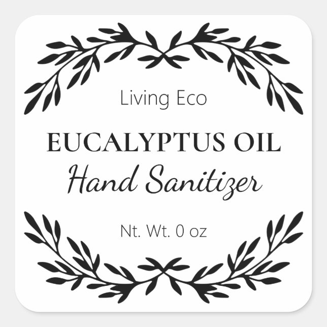 do-it-yourself Sanitizer Étiquettes blancs (Devant)