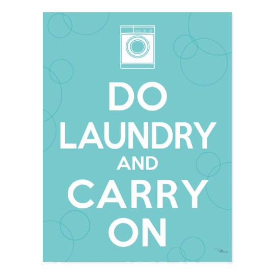 Do Laundry and Carry On Postcard