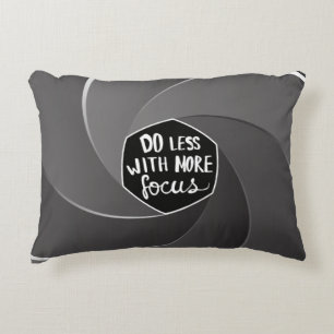 Do less with more focus accent pillow