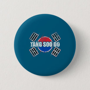 Do Martial Arts Silhouette Tang Soo 2 Inch Round Button