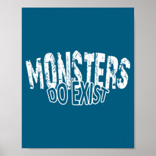 Do Monsters Exist Workout Retro Iron Poster