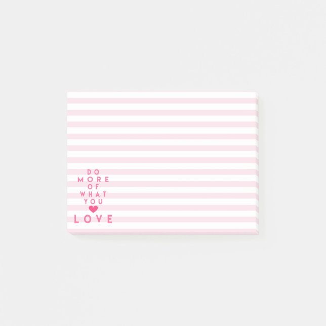 Do more of what you love, Inspirational Post-its Post-it Notes (Front)