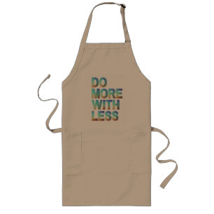 Do More With Less Minimalist Motivational Gradient Long Apron