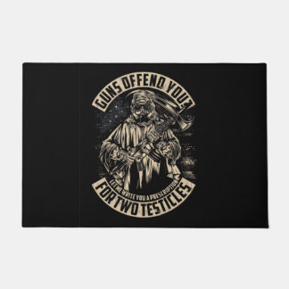 Do my guns offend you? doormat
