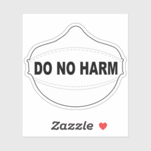 Do No Harm mask vinyl sticker