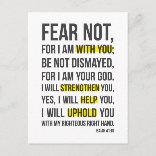 Do not be affraid! postcard (Front)