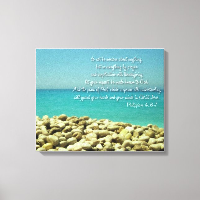 Do not be anxious about anything... canvas print (Front)