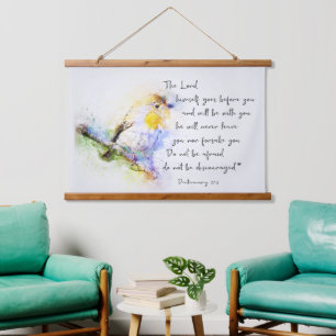 Do not be discouraged, watercolor bird  hanging tapestry