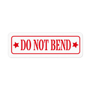 Do Not Bend Red Simple Framed