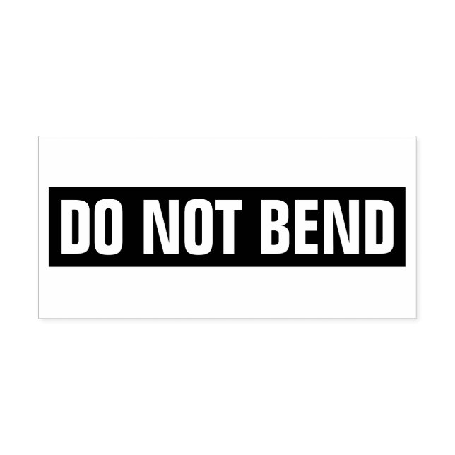 Do not bend rubber stamp (Imprint)