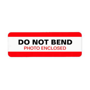 Do Not Bend Warning Label Red