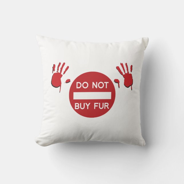 Do not buy Fur Throw Pillow (Front)