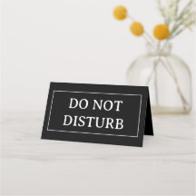 DO NOT DISTURB | 4" x 3.5" Folded Place Card