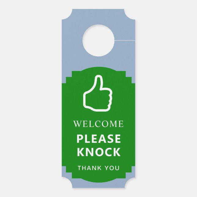 Do Not Disturb and Welcome Reversible Ticket Door Hanger (Back)